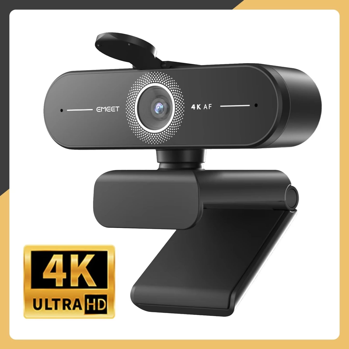 4K Webcam 1440P 2K Web Camera 1080P C60E Autofocus USB Computer Camera for Living/ Video Call/ Conference