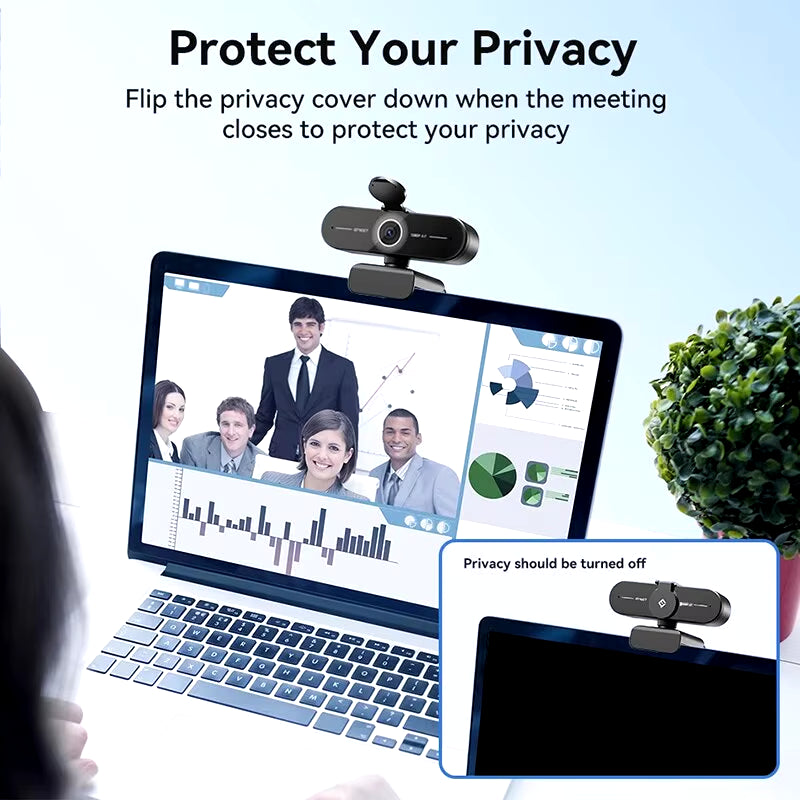 4K Webcam 1440P 2K Web Camera 1080P C60E Autofocus USB Computer Camera for Living/ Video Call/ Conference