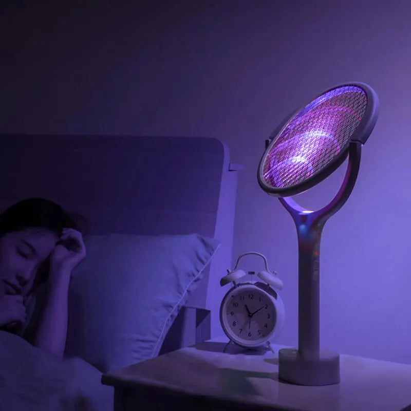 5 in 1 Fast Charging Racket Kill Fly Bug Safety Insulated Battery Powered Lamp ABS Adjustable Electric Mosquito Swatter