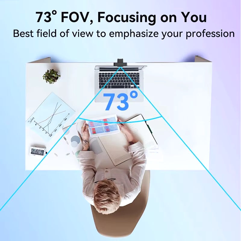4K Webcam 1440P 2K Web Camera 1080P C60E Autofocus USB Computer Camera for Living/ Video Call/ Conference
