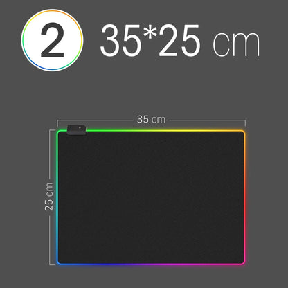 LED Light Mousepad RGB Keyboard Cover Desk-Mat Colorful Surface Mouse Pad Waterproof Multi-Size World Computer Gamer CS Dota