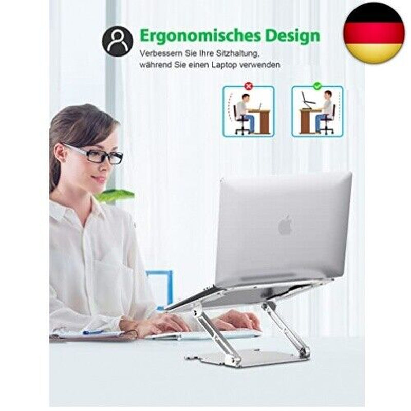 Glangeh Laptop Ständer Aluminium Robust, Belüfteter Ergonomisch Laptop Stand M