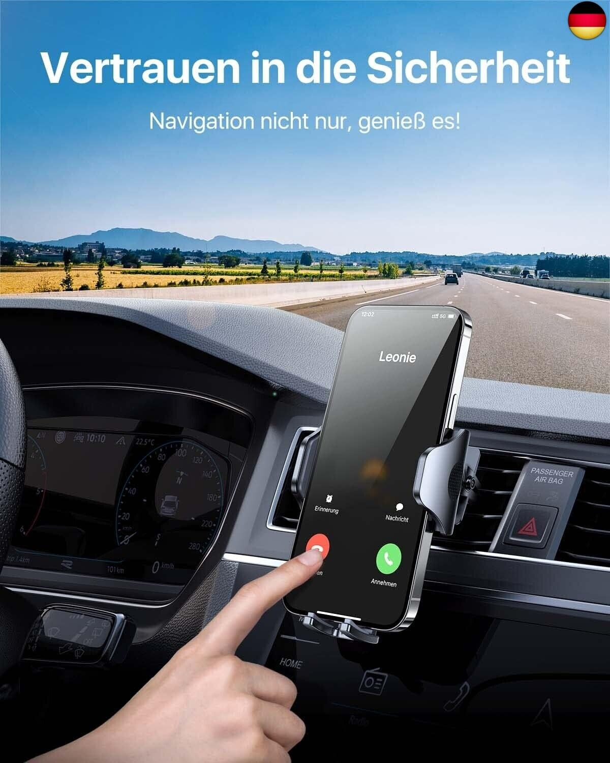 Andobil Handyhalterung Auto Lüftung [ 2025 Upgrade Lüftungsclip ] Kfz Handy H