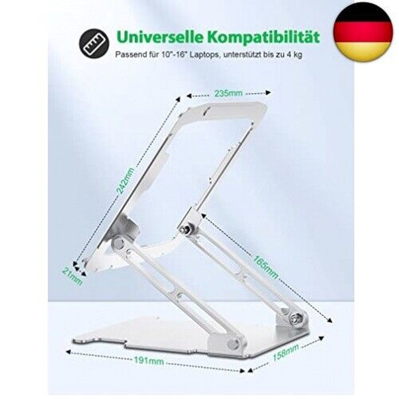 Glangeh Laptop Ständer Aluminium Robust, Belüfteter Ergonomisch Laptop Stand M