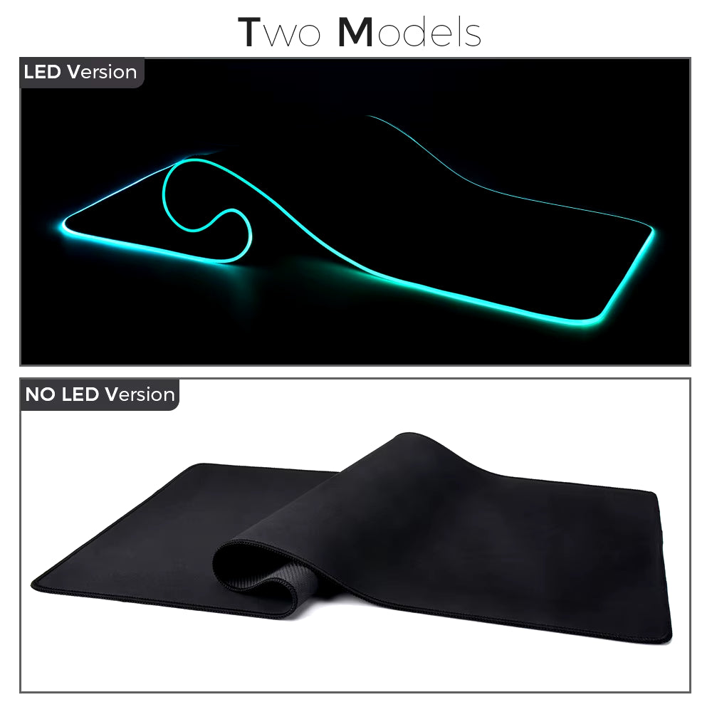 LED Light Mousepad RGB Keyboard Cover Desk-Mat Colorful Surface Mouse Pad Waterproof Multi-Size World Computer Gamer CS Dota