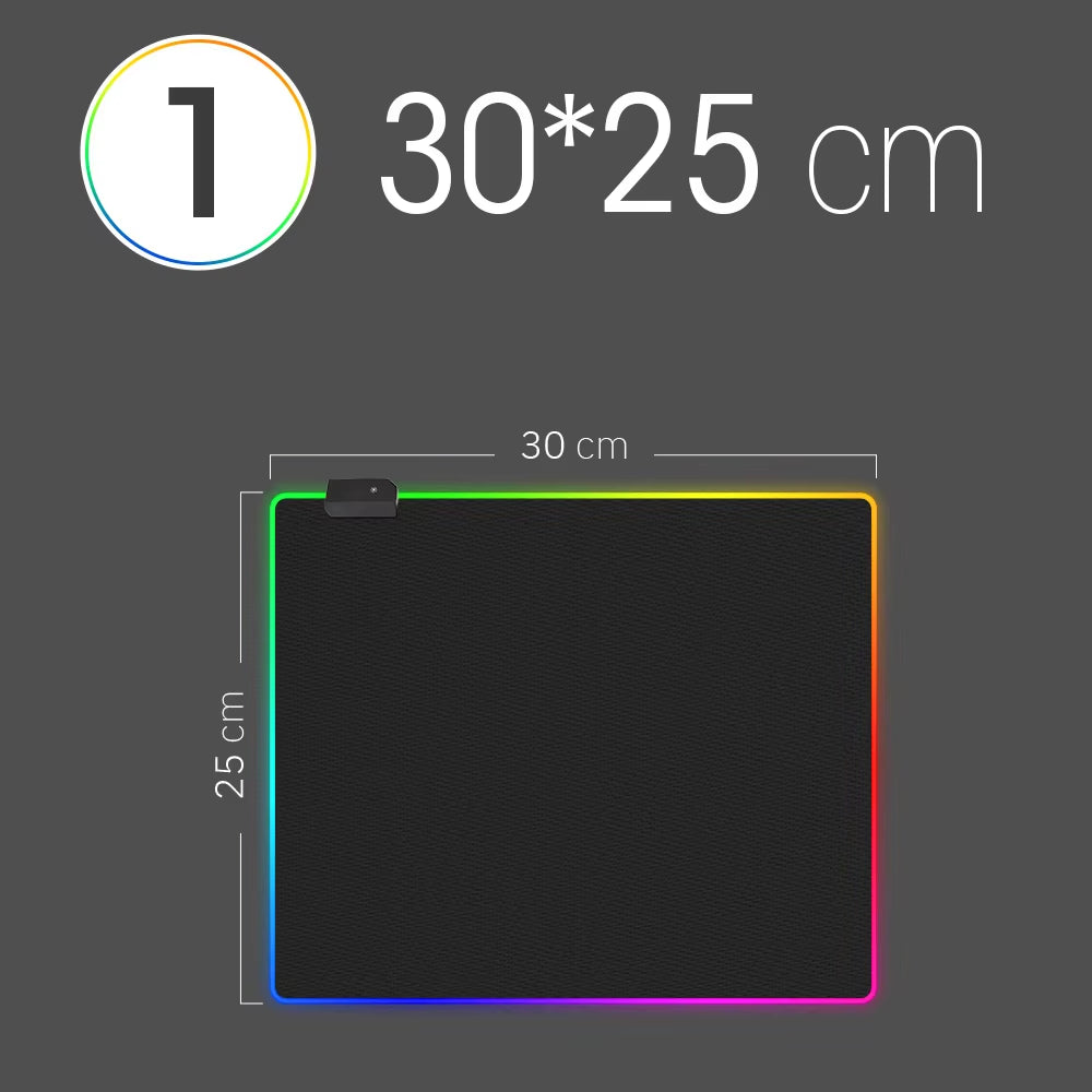 LED Light Mousepad RGB Keyboard Cover Desk-Mat Colorful Surface Mouse Pad Waterproof Multi-Size World Computer Gamer CS Dota